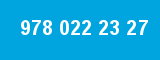 978 022 23 27 978 022 23 27